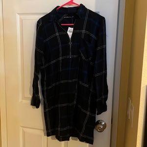 Abercrombie navy plaid dress